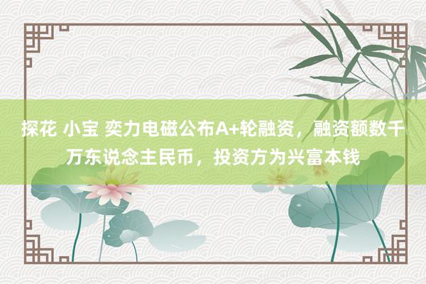 探花 小宝 奕力电磁公布A+轮融资，融资额数千万东说念主民币，投资方为兴富本钱