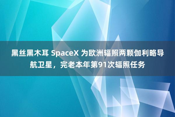 黑丝黑木耳 SpaceX 为欧洲辐照两颗伽利略导航卫星，完老本年第91次辐照任务