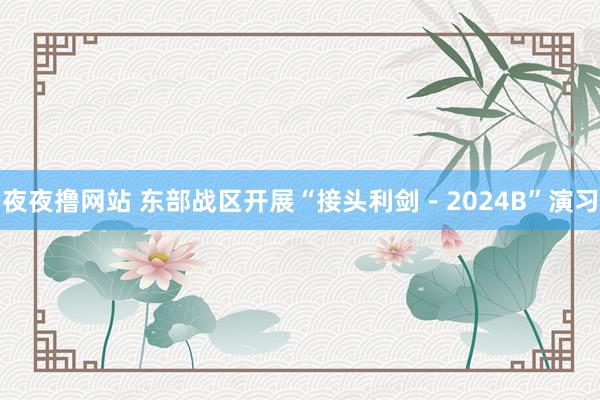 夜夜撸网站 东部战区开展“接头利剑－2024B”演习