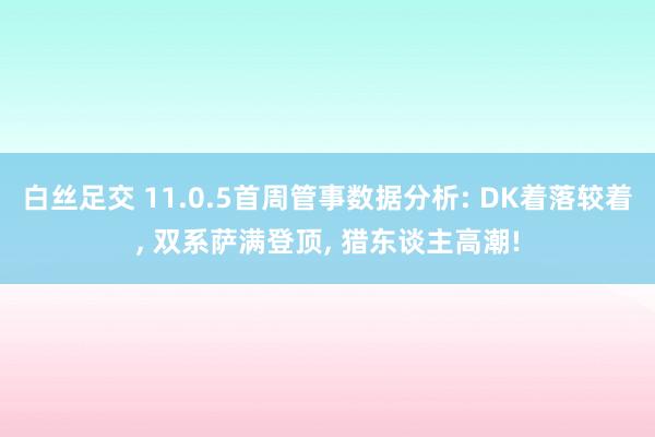 白丝足交 11.0.5首周管事数据分析: DK着落较着， 双系萨满登顶， 猎东谈主高潮!