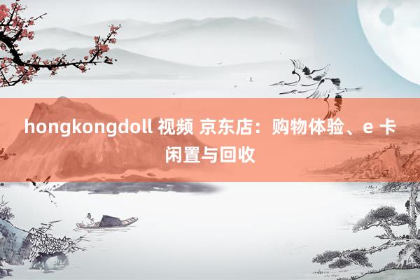 hongkongdoll 视频 京东店：购物体验、e 卡闲置与回收