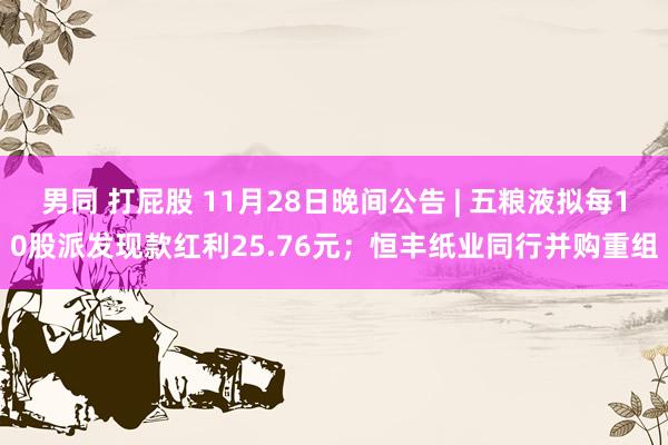 男同 打屁股 11月28日晚间公告 | 五粮液拟每10股派发现款红利25.76元；恒丰纸业同行并购重组