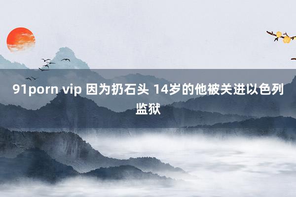 91porn vip 因为扔石头 14岁的他被关进以色列监狱