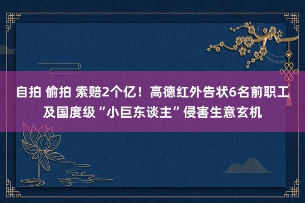 自拍 偷拍 索赔2个亿！高德红外告状6名前职工及国度级“小巨东谈主”侵害生意玄机