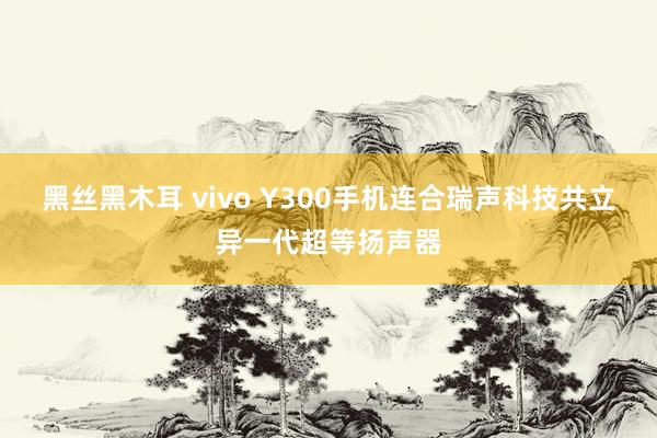 黑丝黑木耳 vivo Y300手机连合瑞声科技共立异一代超等扬声器