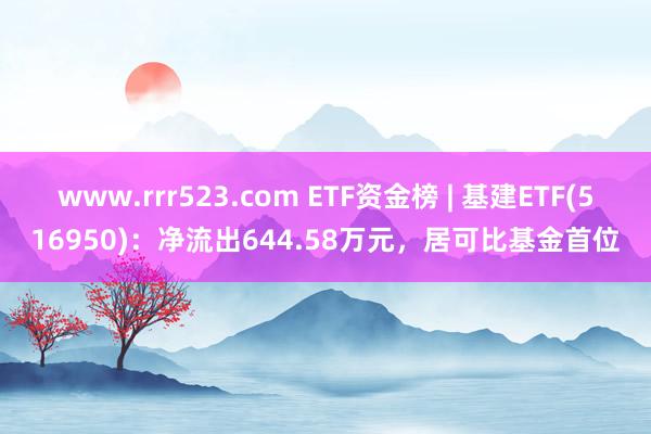 www.rrr523.com ETF资金榜 | 基建ETF(516950)：净流出644.58万元，居可比基金首位