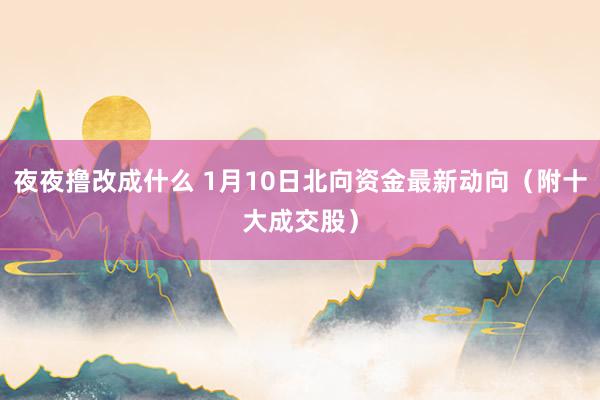 夜夜撸改成什么 1月10日北向资金最新动向（附十大成交股）