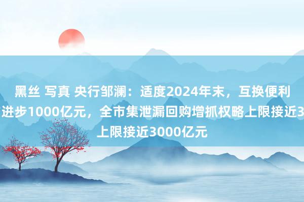 黑丝 写真 央行邹澜：适度2024年末，互换便利累计操作进步1000亿元，全市集泄漏回购增抓权略上限接近3000亿元