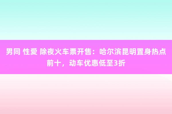 男同 性愛 除夜火车票开售：哈尔滨昆明置身热点前十，动车优惠低至3折